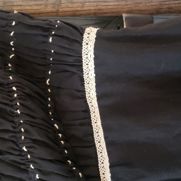 photo - The Limited Strapless Dress Midi Black and Tan Brown - Picture 7 of 17